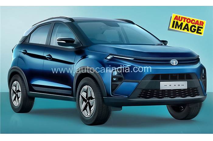 Tata Nexon facelift rendering Tata Nexon facelift rendering